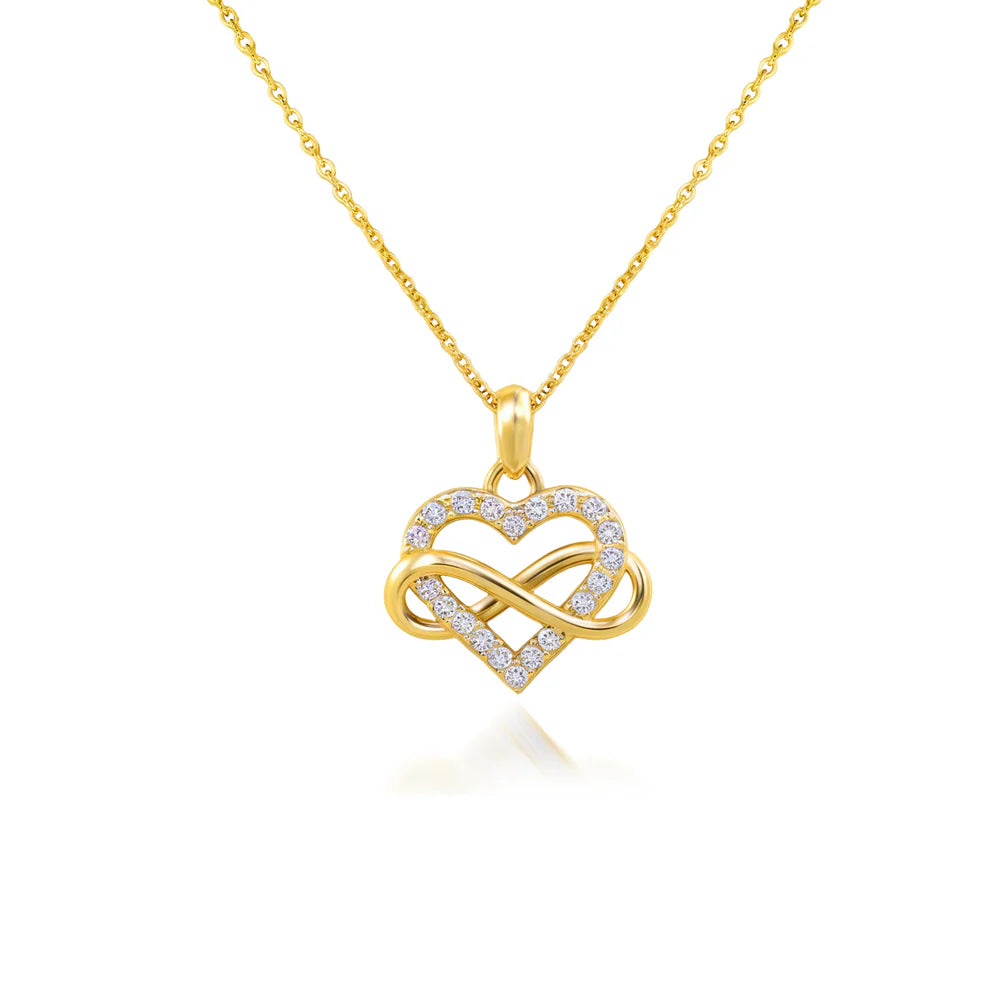 Celtic Diamond Infinity Heart Necklace