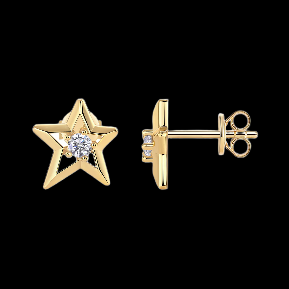 Radiant Starlight Hollow Stud Earrings