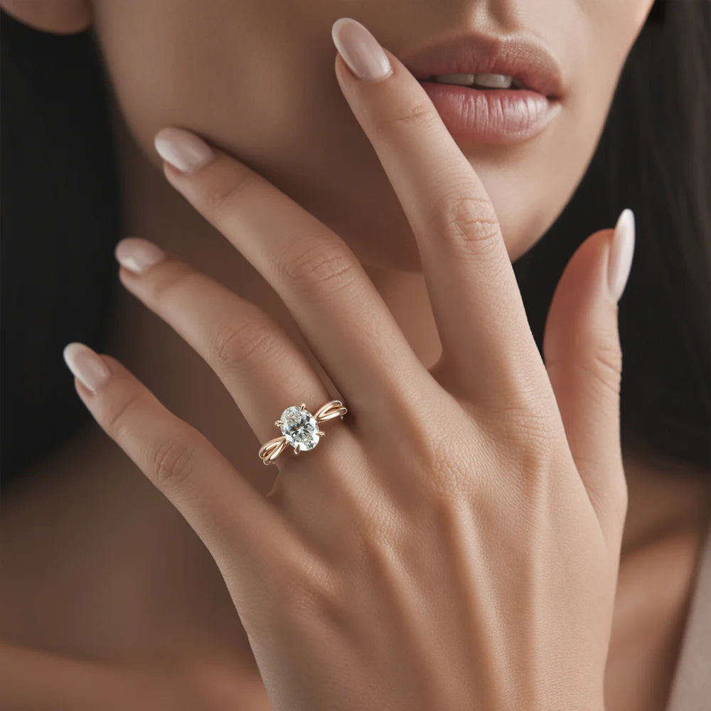 The Celestine - Infinity Moissanite Ring