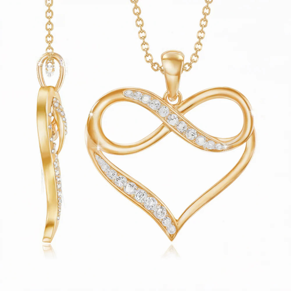 Moissanite Infinity Heart Necklace