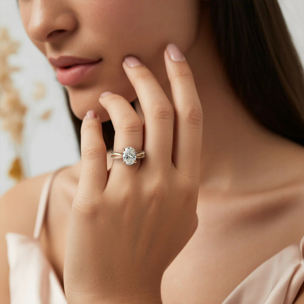 The Celestine - Infinity Moissanite Ring