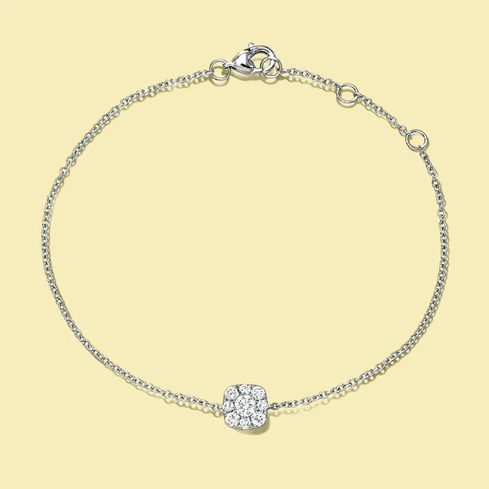 Alia Cluster Diamond Cushion Shaped Bracelet
