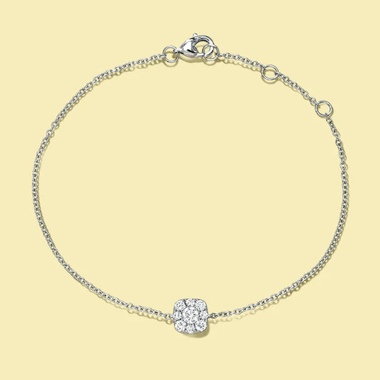 Alia Cluster Diamond Cushion Shaped Bracelet