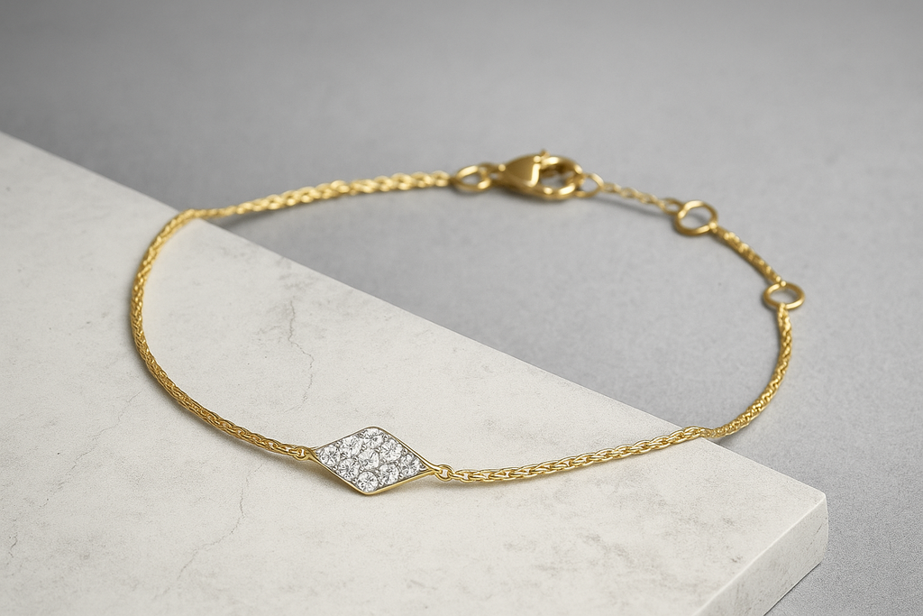 The Alia, Cluster Diamond Pear Shaped Bracelet