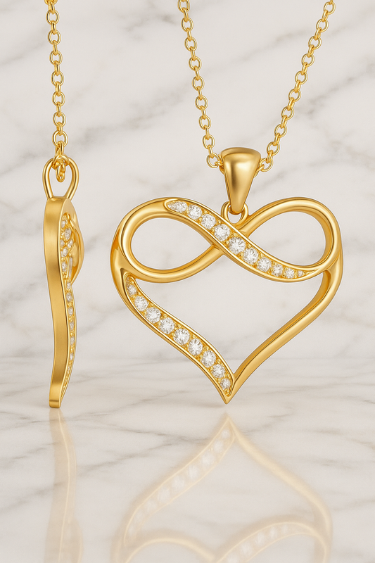 Moissanite Infinity Heart Necklace