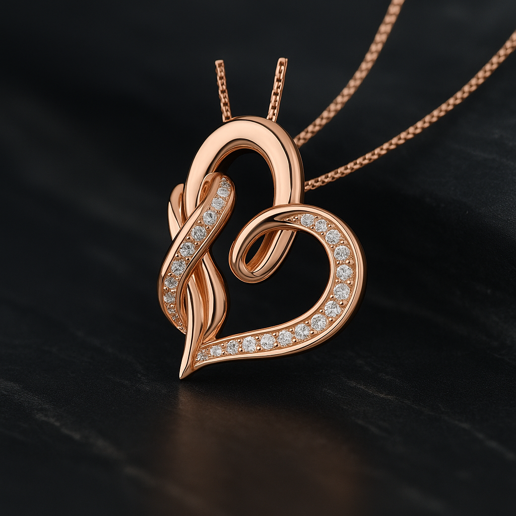 Diamond Infinity Heart Necklace