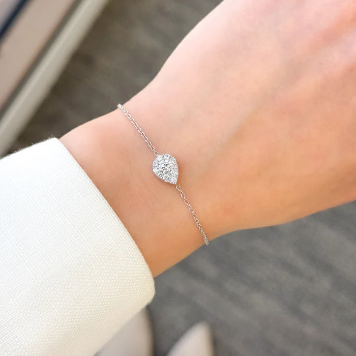 The Alia, Cluster Diamond Pear Shaped Bracelet