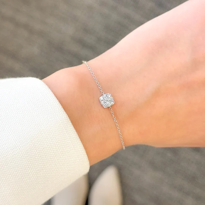 Alia Cluster Diamond Cushion Shaped Bracelet
