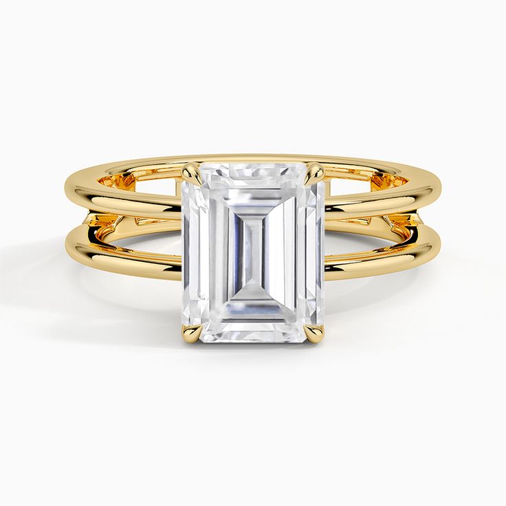 The Adelina Rae – Split Shank Moissanite Ring