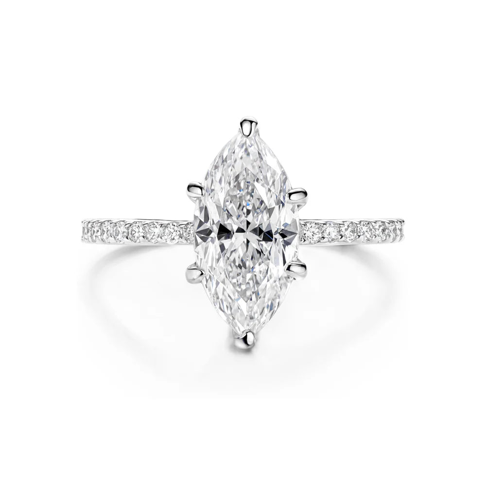 6-Prong Eternity Marquise Moissanite Ring