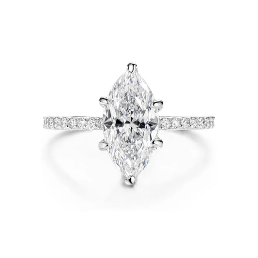 6-Prong Eternity Marquise Moissanite Ring