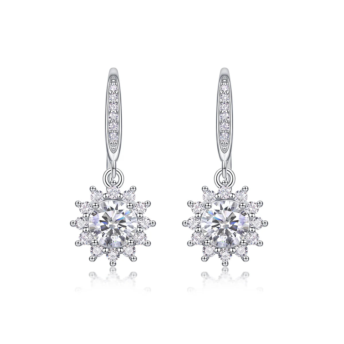 Radiant Snowflake Drop Earrings