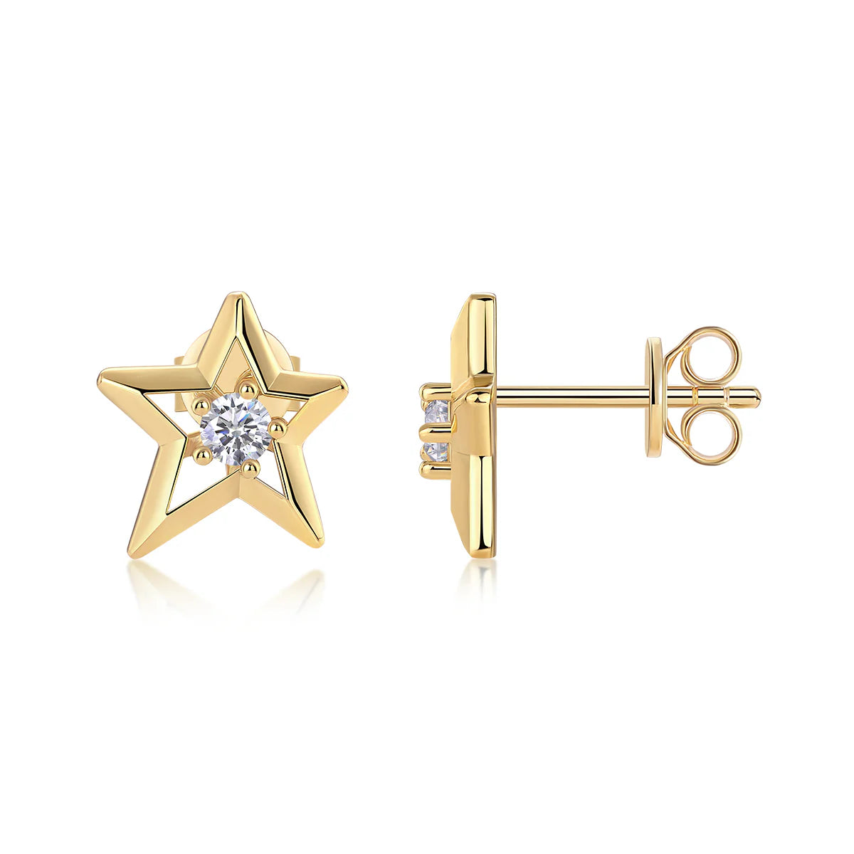 Radiant Starlight Hollow Stud Earrings