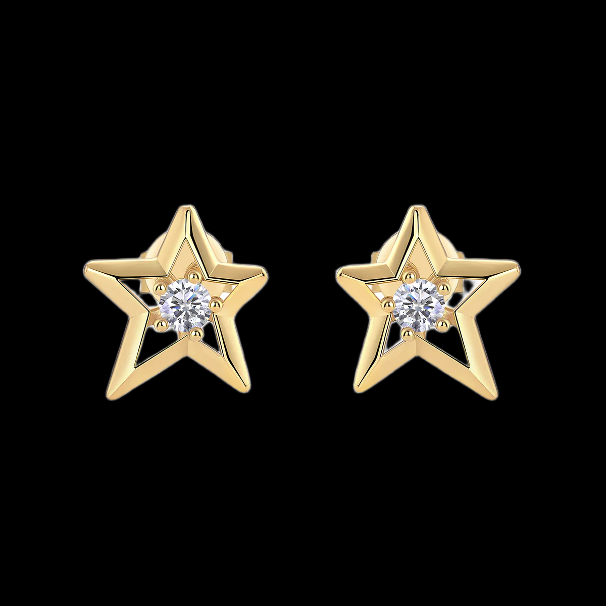 Radiant Starlight Hollow Stud Earrings