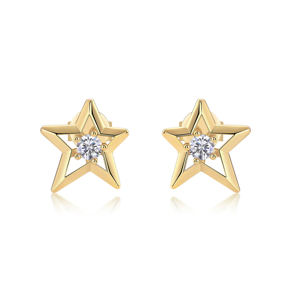 Radiant Starlight Hollow Stud Earrings