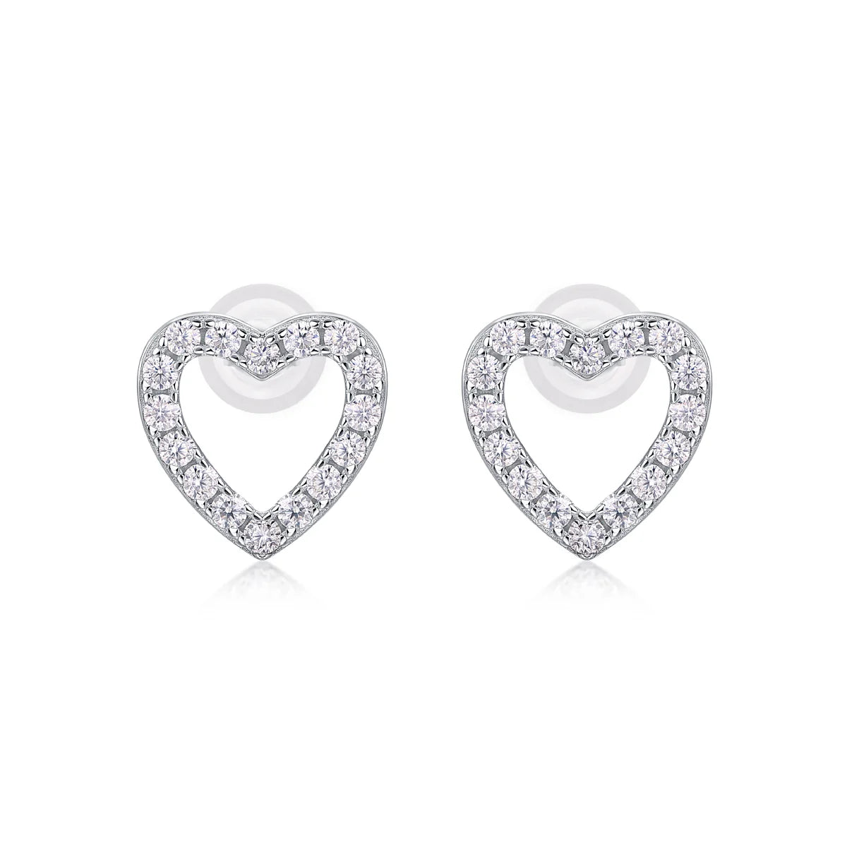 Sparkling Hearts Elegant Stud Earrings